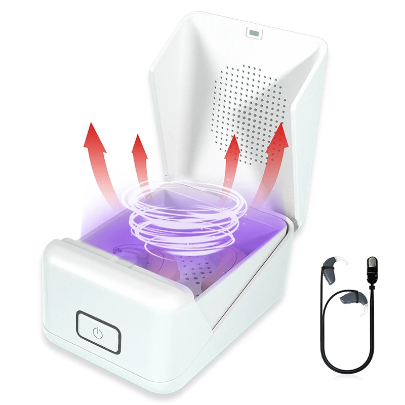 New Electronic Sound Aids Dehumidifier Dryer Ultra Violet-LED Remove Sweat Moisture Hearing Aid Care Accessory Drying Case view 2
