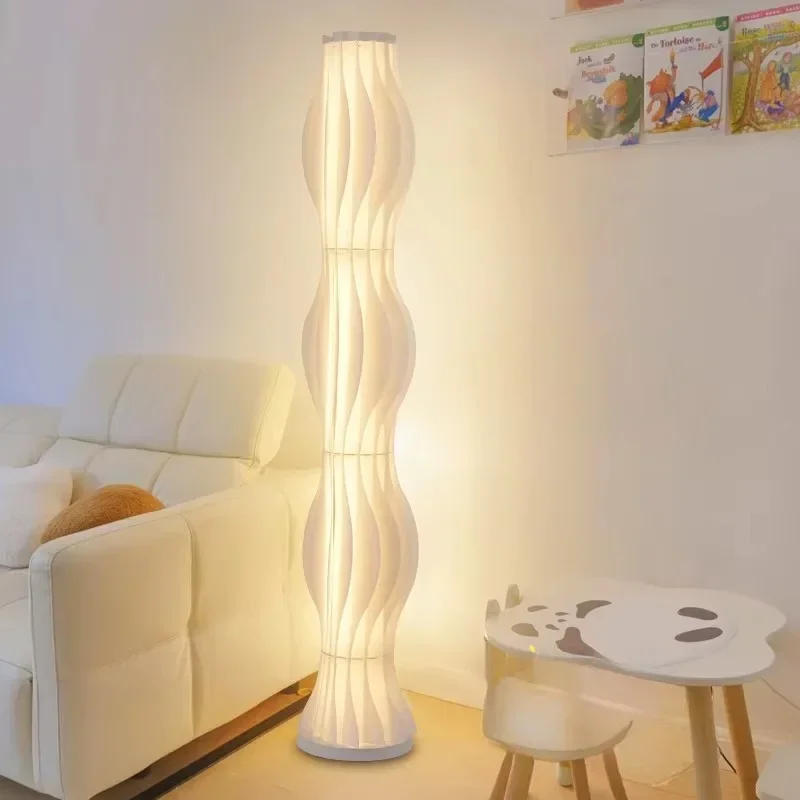 Nordic Cream Style Living Room Bedroom LED Grass Skirt Atmosphere Floor Light