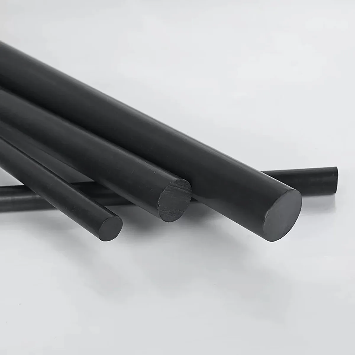 Black Carbon Fiber Filled PTFE Rod, Anti-static Teflon Round Bar, Conductive Wear Resistant Solid Cylindrical Plastic Stick Cust