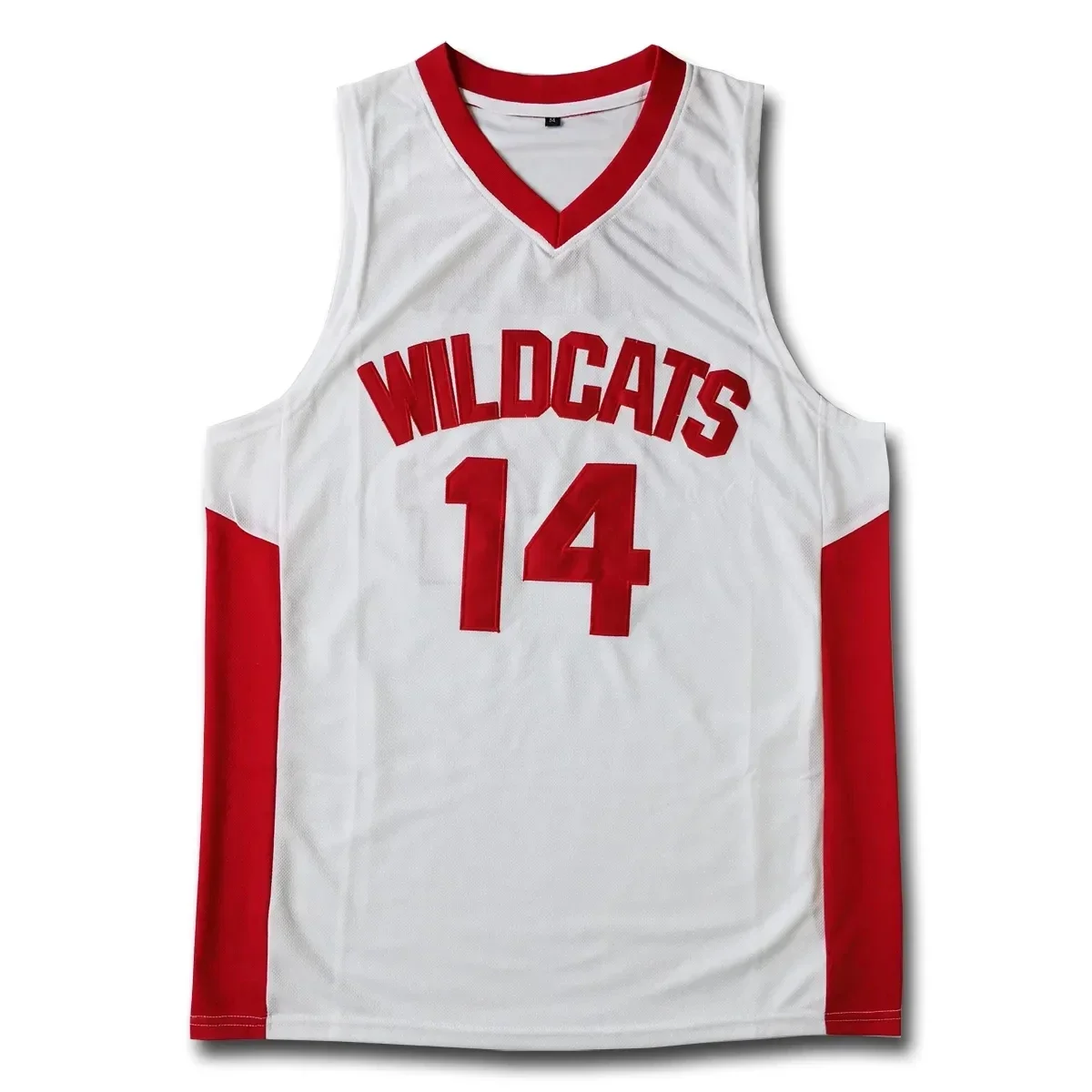 Zac Efron Troy Bolton Oost Middelbare School Wildcats Geen 14 Rode Retro Basketbal Jersey Mannen Gestikt Borduurwerk Truien Sport Shirt