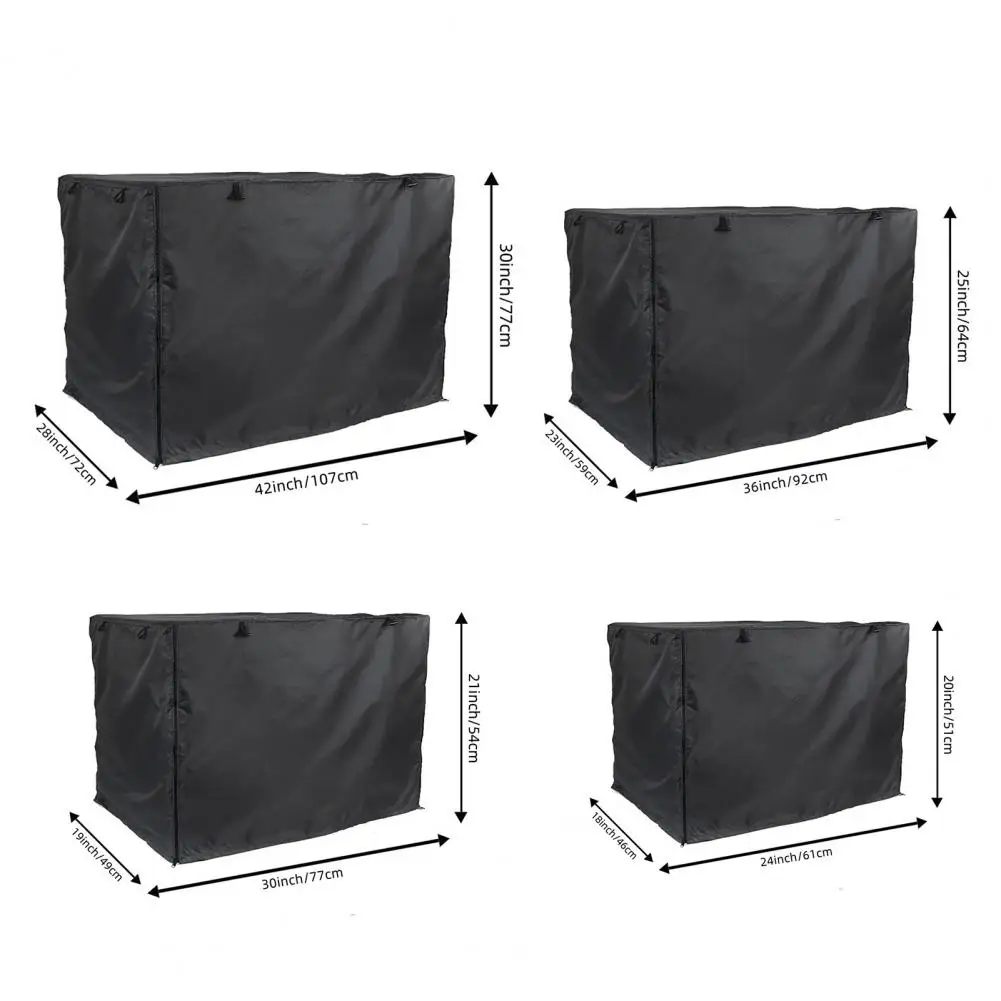 Wear resistant Pet Kennel Cover Black Good Ventilation Foldable Sun Pet Kennel Case Pet Cage Cover Blackout