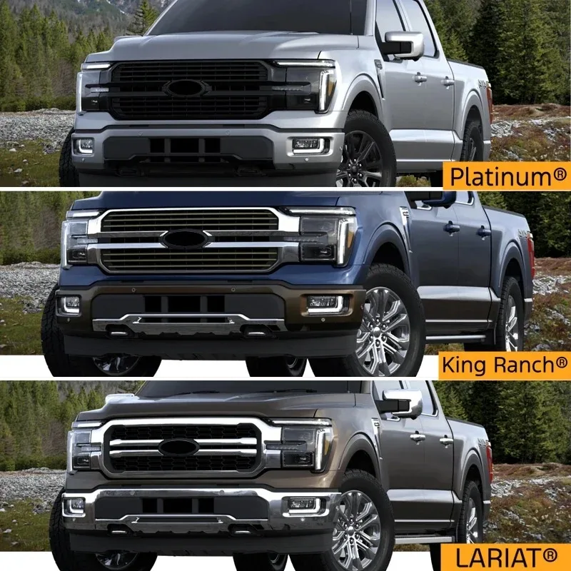USA Local For Ford F150 Lariat King Ranch Platinum 2024-2025 Car Front Grille Hood Grilles Auto Parts Body Kits Accessories