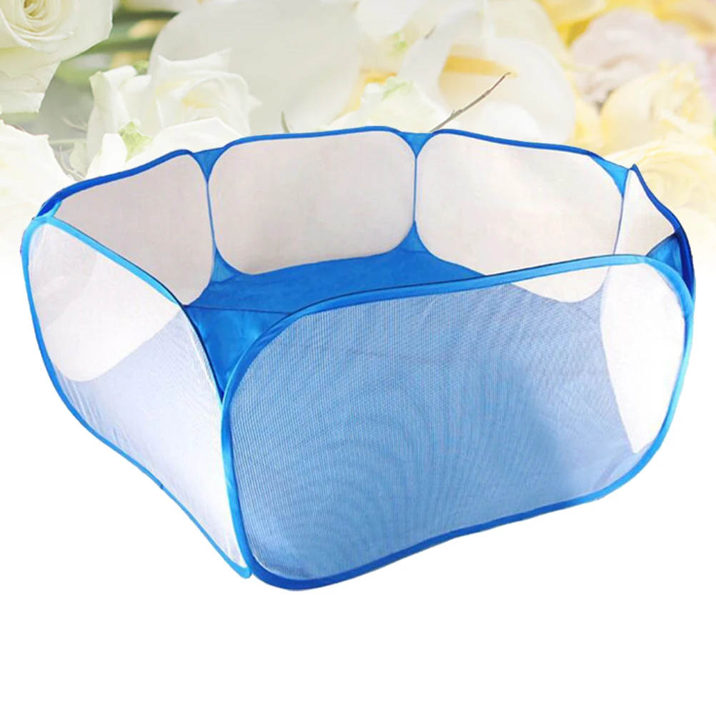 Box per bambini pieghevole 1 pz, blu, leggero, per interni ed esterni, con recinzione per piscina di palline