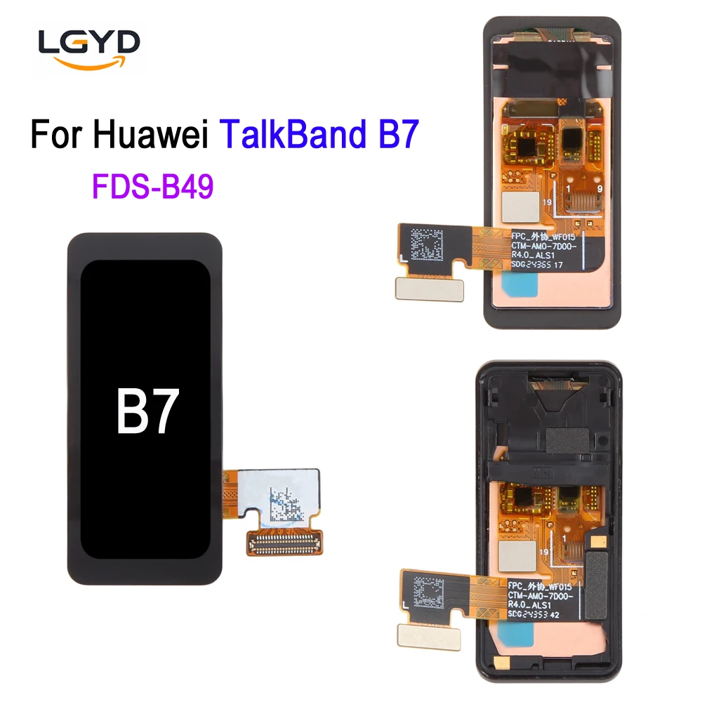 1.53-inch AMOLED Screen For Huawei TalkBand B7 FDS-B49, For Huawei Band B7 Watch Display Touch Screen Repair Replacement Part