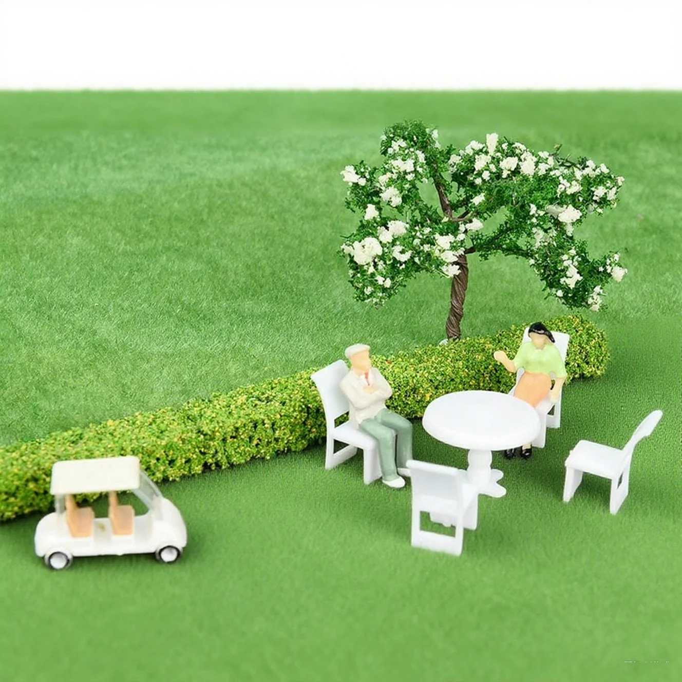 DIY จิ๋วภูมิทัศน์ดอกไม้จำลองพืชหญ้าพุ่มไม้ชุดโมเดลที่มีสีสันสร้างสรรค์โต๊ะทรายฉากสำหรับโฮมเดสก์ท็อป