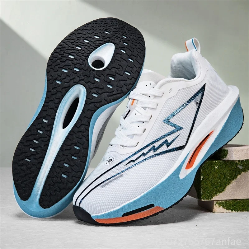 Men's Marathon Running Shoes Breathable Cushioned Lightweight Anti-Slip Outdoor Athletic Walking Jogging Sneakers