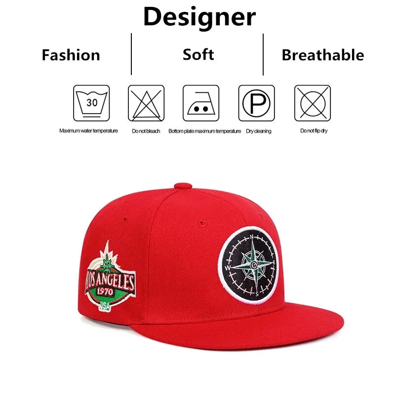 Unisex Compass Embroidery Hip-Hop Hats Spring Autumn Outdoor Adjustable Casual Baseball Caps Sunscreen Hat