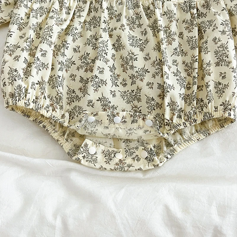2025 New Spring 0-24M Children Clothes Korean Style Newborn Baby Girls Bodysuits Long Sleeved Cotton Print Infant Baby Jumpsuit image 6