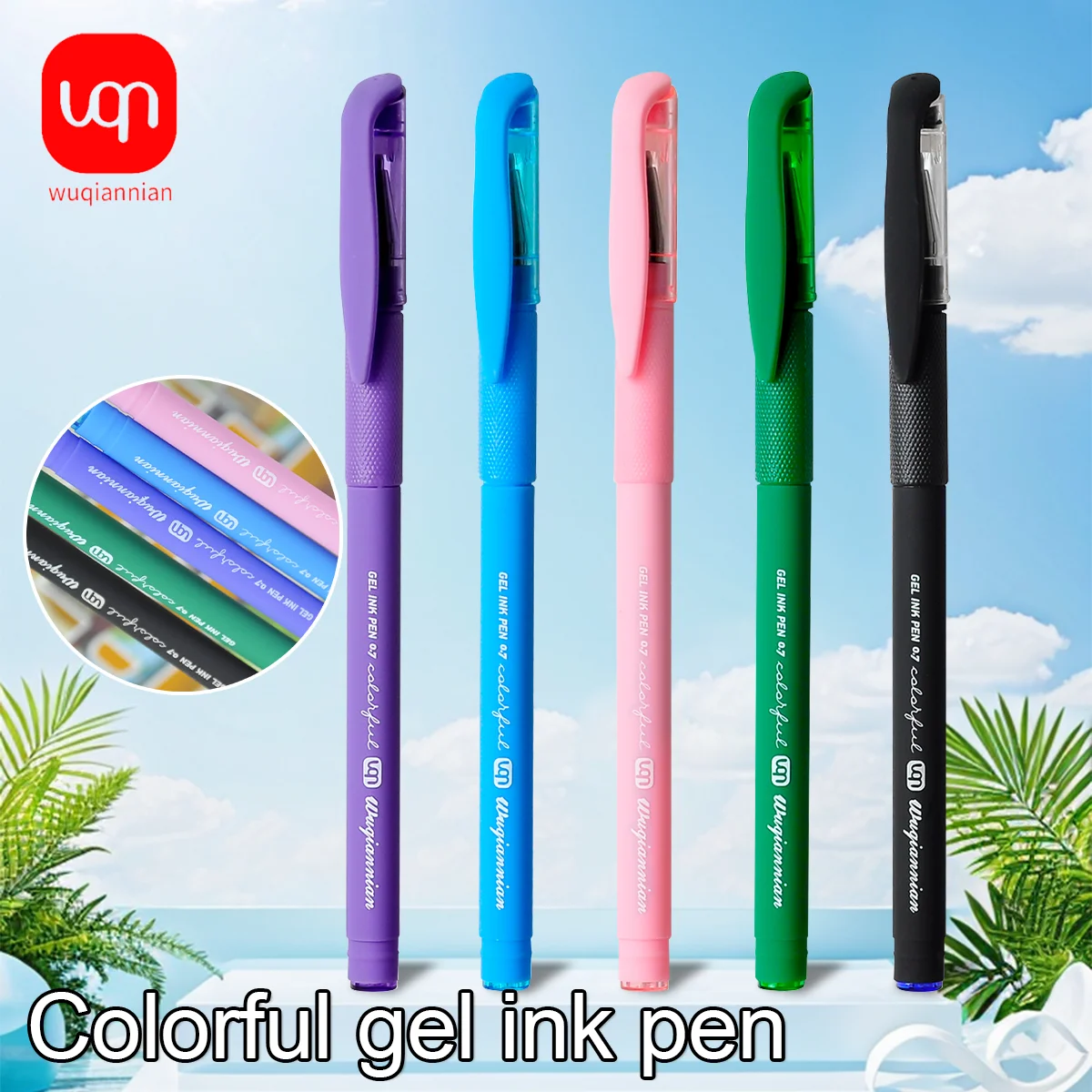 

WQN-6PCS Color Gel Pens, 0.7mm Pen Tip, Multi-Color Ink, Student-Specific Supplies For Exams And Drawing, Return To School