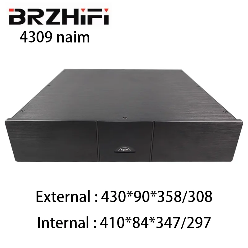 

BRZHIFI Post Amplifier Chassis Sturdy 4309 naim DAC decoder Waterproof Aluminum Enclosure Digital Sound Amplifier Outer Shell