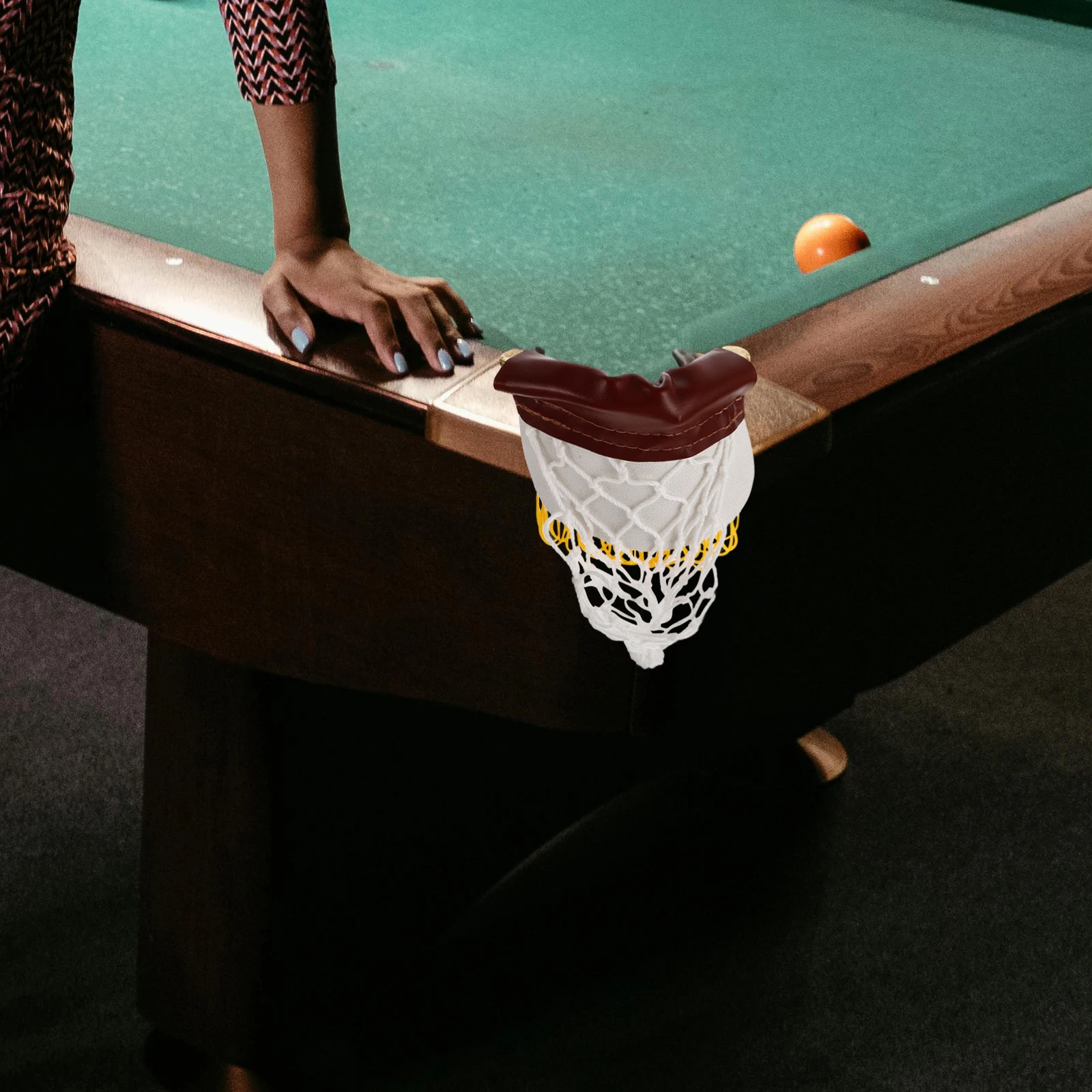 

6 Sets Mini Billiard Table Mesh Bag Mouth Parts Pocket Reducers Storage Basket Child Home Pool Accessories Iron Corner Ball