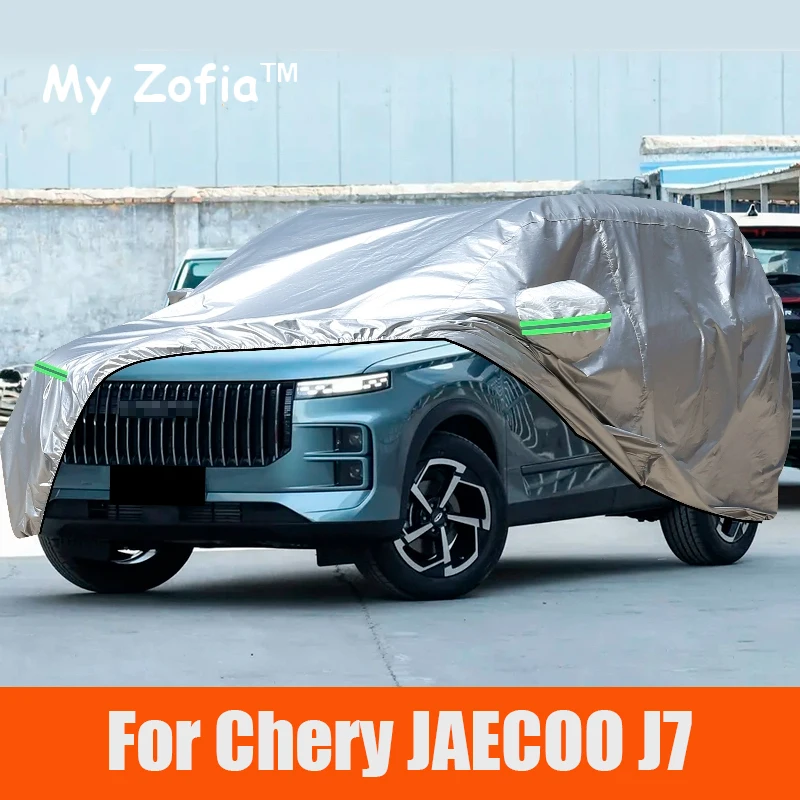 For Chery JAECOO J7 2023 2024 2025 Car Full Car Covers Outdoor Sun Anti UV Rain Snow Dust Protection Oxford Cloth Accessories