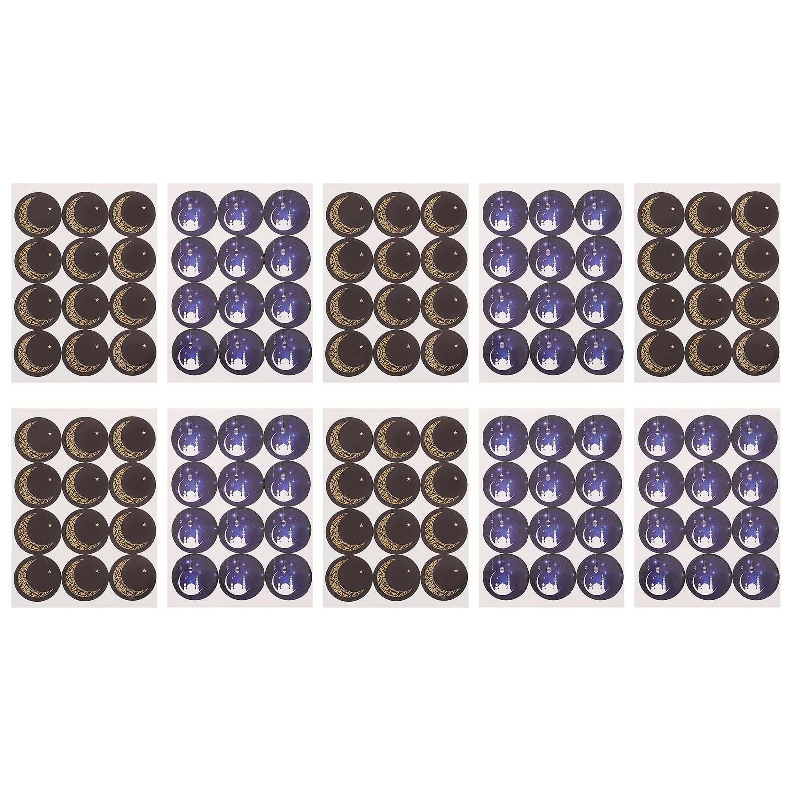 

240Pcs Seal Sticker Eid Mubarak Self-Adhesive Candy Bag Decor Party Packing Gift Label Seal Stickers Party Sticker Decor