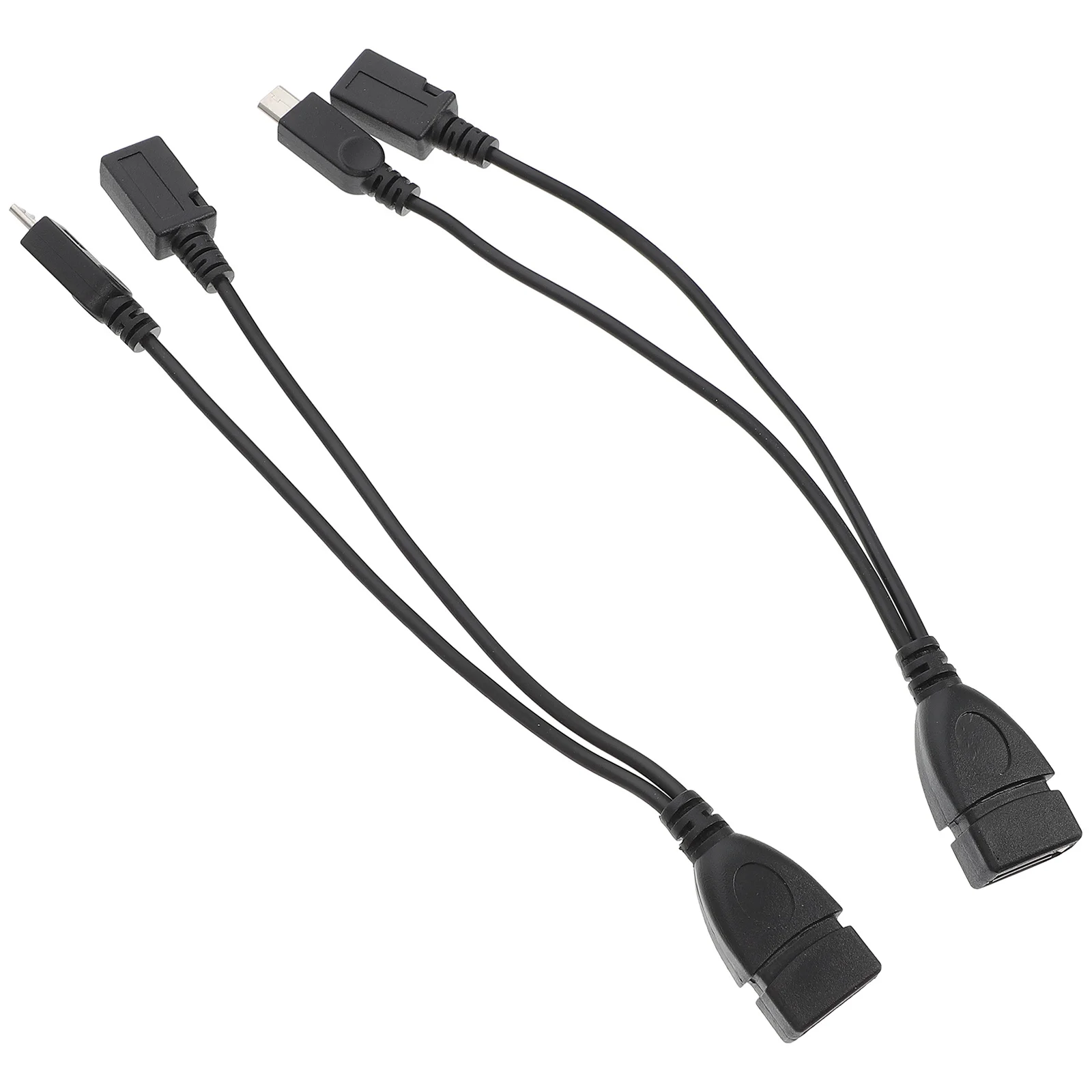 

2pcs Data Cable Micro Usb To Usb Adapter Otg Cable For Phone Tablet External Hard Drive Flash Reader Keyboard Mouse