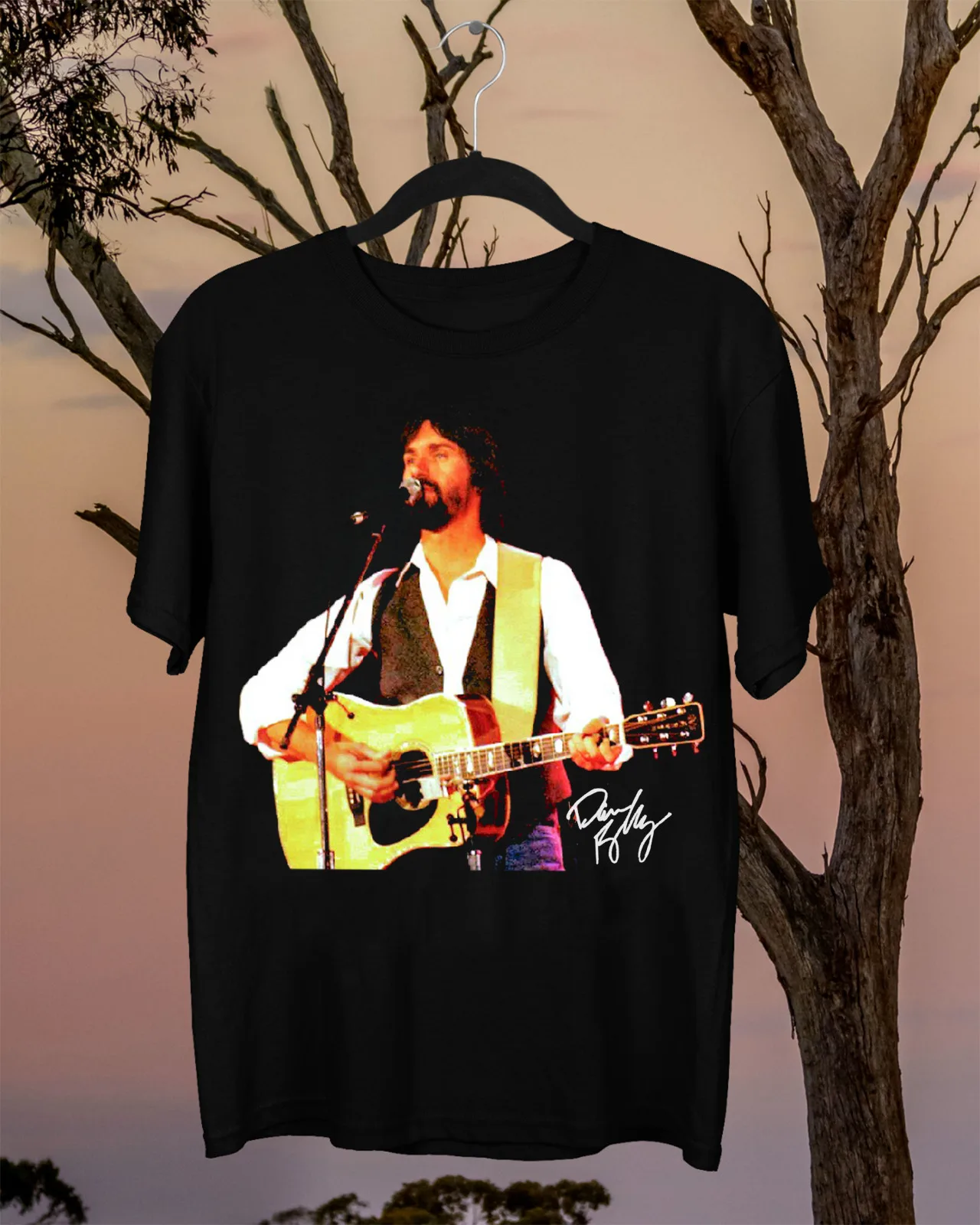 Dan Fogelberg 1984 Live Signature music T Shirt Cotton Size S-4XL EE678