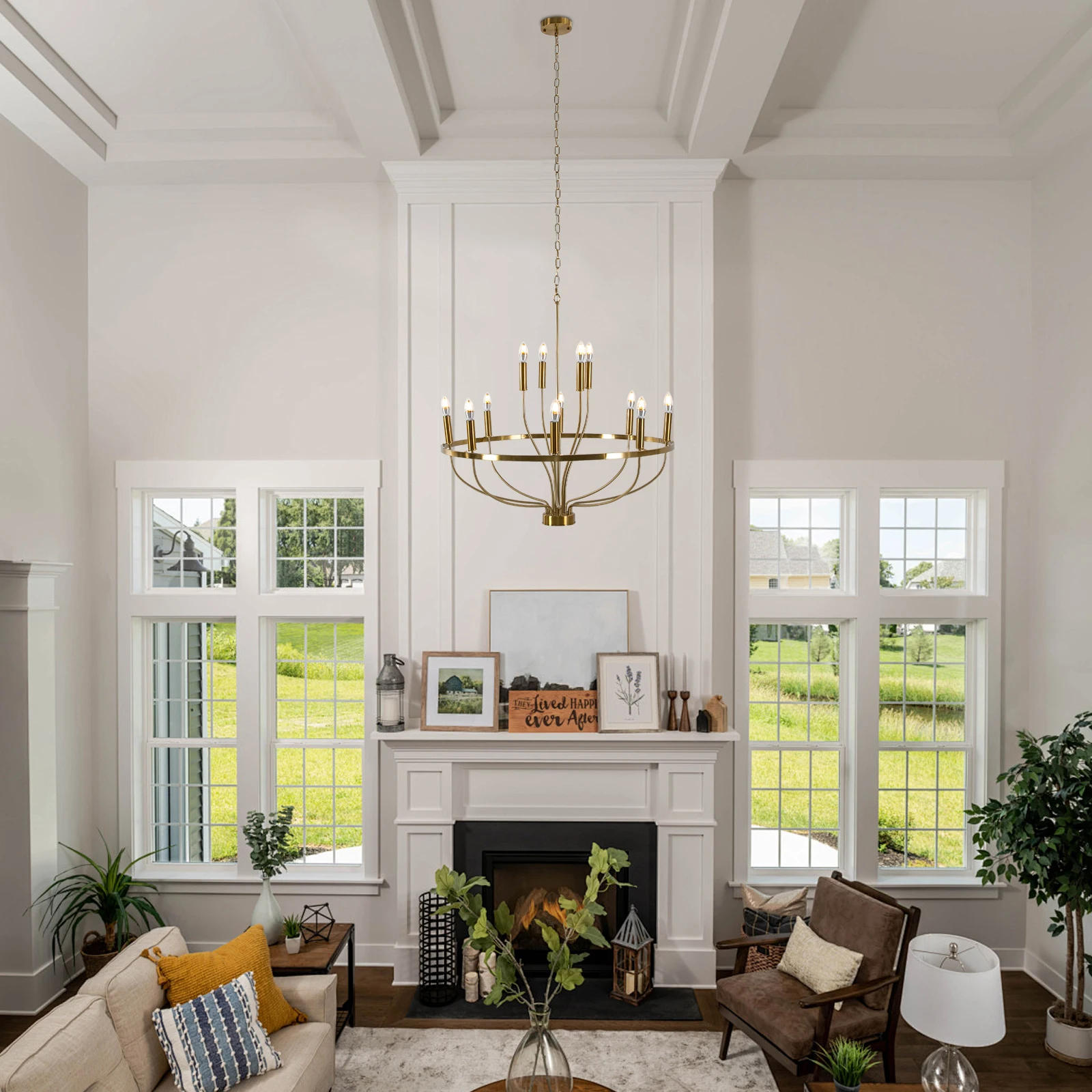 

Потолочный светильник 60 Вт с 12 патронами для ламп Потолочный светильник в деревенском стиле Классические подвесные светильники для столовых, прихожей, кафе