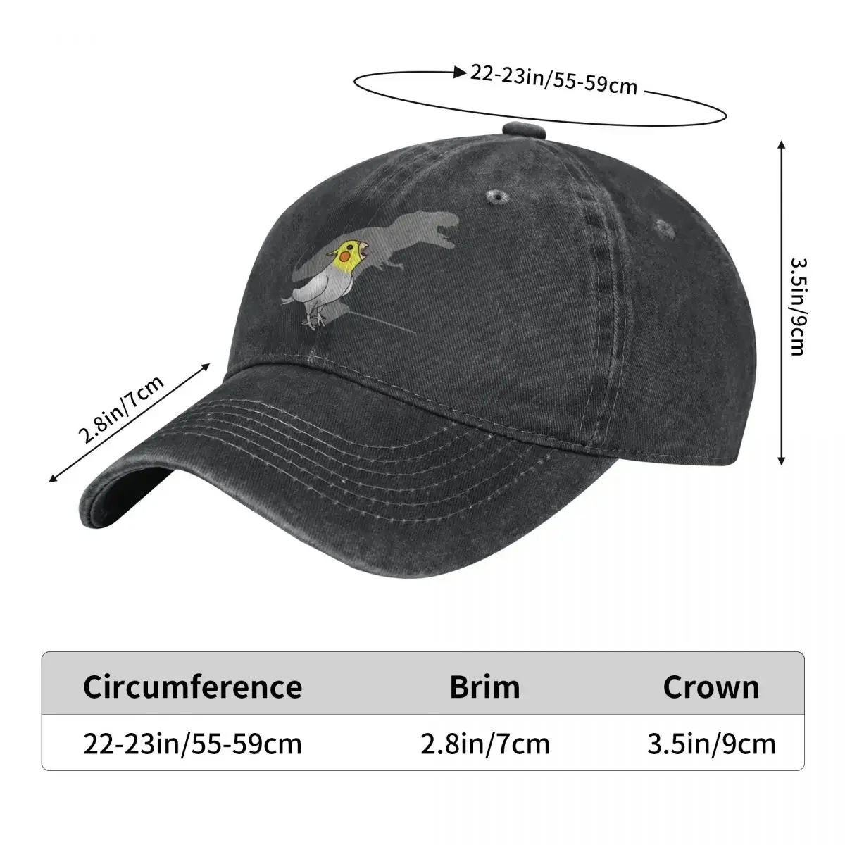 Shadow Cockatiel berretto da Baseball uomo cappelli donna visiera protezione Snapback dinosauro dinosauro berretti animali regolabili