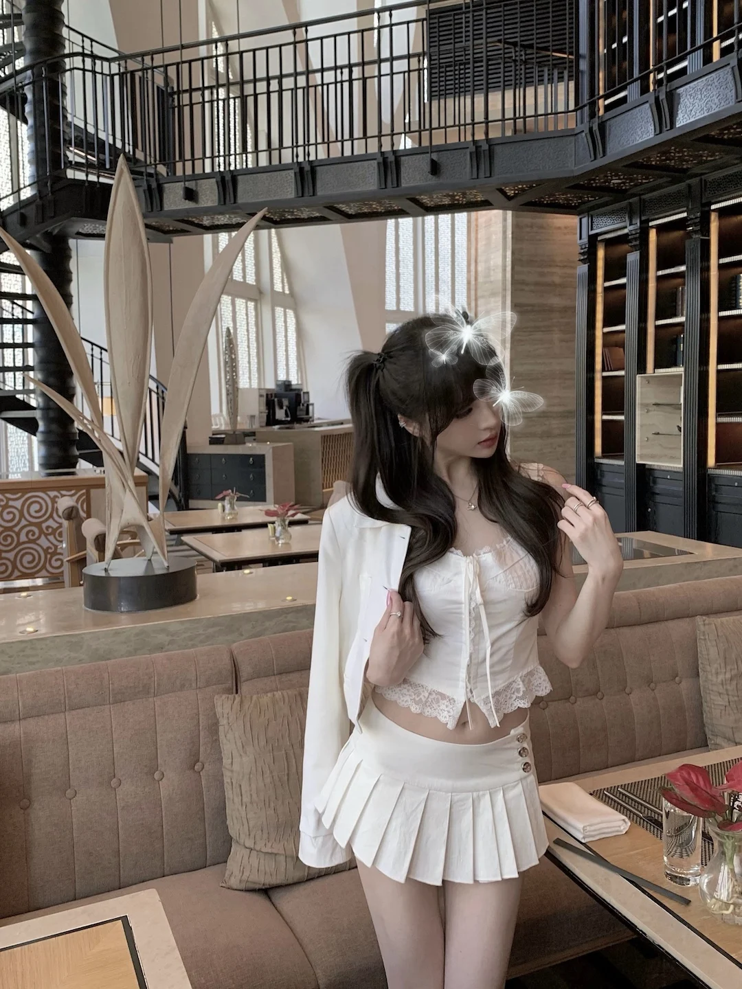 

Юбка-брюки GIA с низкой талией, высокой эластичностью и защитой от просвечивания, цвета руж, с бриллиантовым декором, для стильных и элегантных женщин, весенняя мода