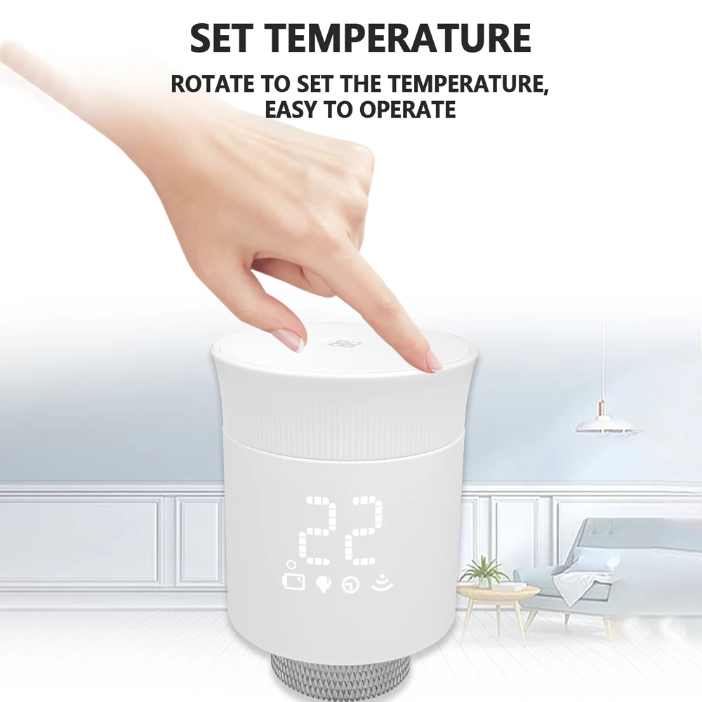 Vanne thermostatique intelligente pour les religions, numérique, programmable, hebdomadaire, Zigbee, température, compatible avec Amazon Alexa