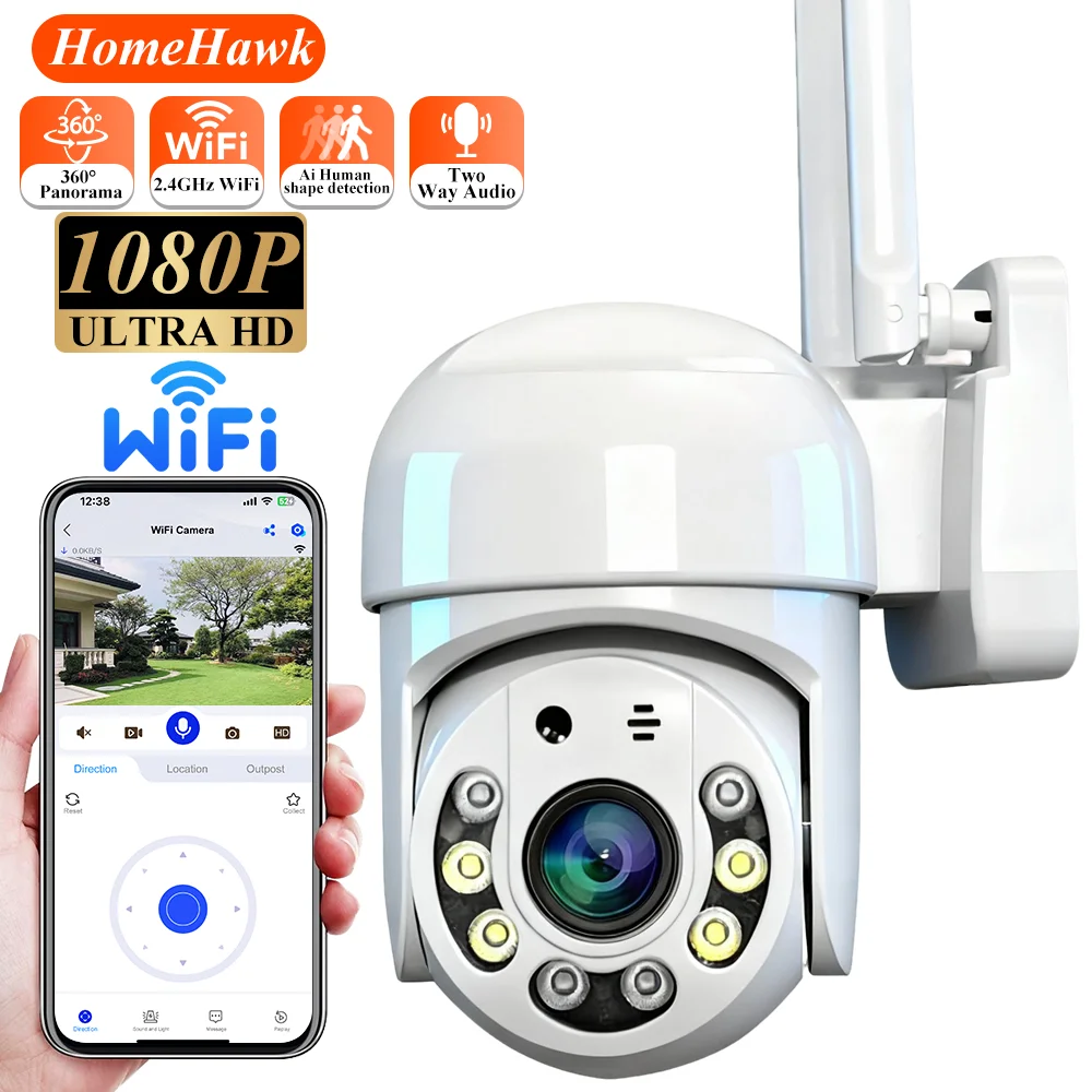 

Wifi Camera Outdoor Waterproof PTZ HD Security Video Wireless Camera AI Human Tuya Smart Life CCTV Surveillance Cam Kolintom App