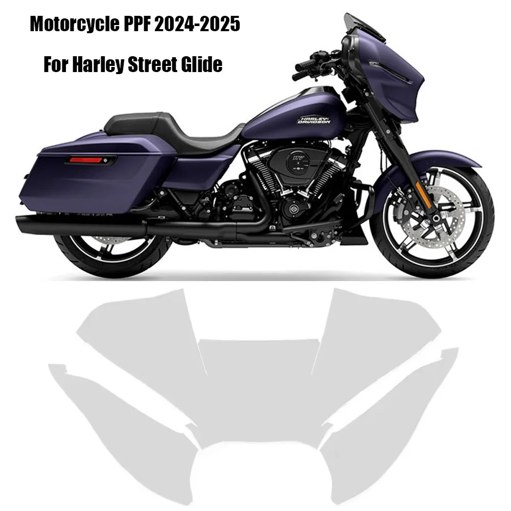 For Harley Street Glide 2025 Motorcycle TPU Anti-scratch Protective UV Resistant Invisible Protective PPF Paint Protective Film