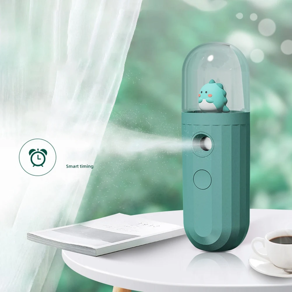 Spray de belleza Facial portátil, humidificador recargable por USB, instrumento Facial, limpiador de manchas, Mini Nano Spray de animales de dibujos animados