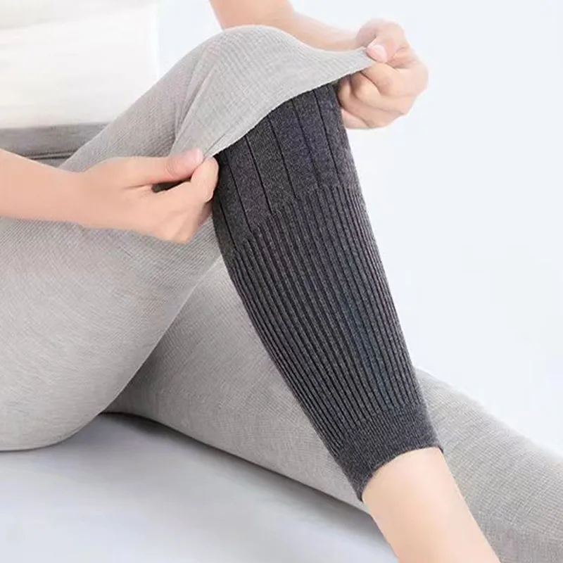 تدفئة الساق الحرارية للركبة لكبار السن الشتاء حماية المفاصل الجوارب الطويلة للرجال النساء غير السائبة الإغاثة الباردة للجنسين