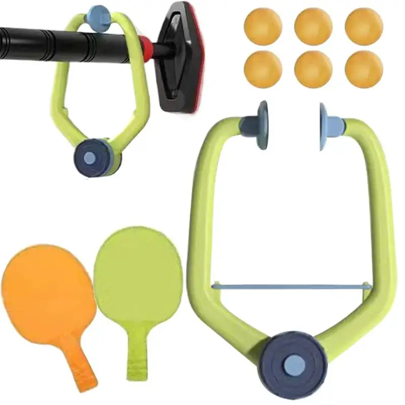 Indoor Table Tennis Self-training Set with Paddles and Ball Hanging Trainer Home Parent-child Interaction Double Sparring Device