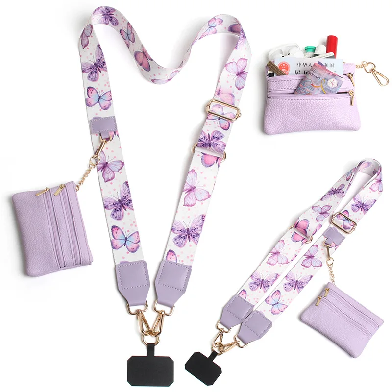 

Universal Phone Case Lanyard Wide Strap for Easy Disassembly Multifunctional Wrist Strap With Patch Accessories To Prevent Loss