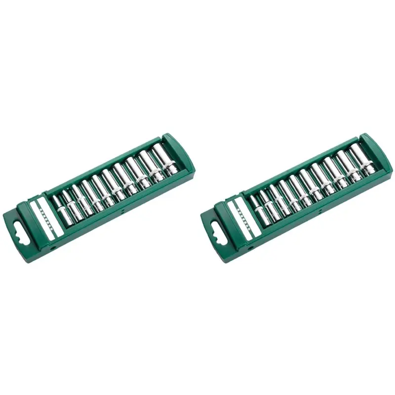 

Набор из 20 предметов: 1/4-дюймовые внешние торцевые головки с длинным шестигранным шлицем и комбинированный трещоточный ключ L60A