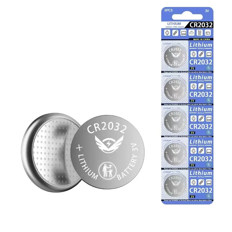 CR2032 3 فولت 230 مللي أمبير بطارية خلية عملة Li-MnO للوحة الأم BIOS CMOS مفتاح فوب ساعة