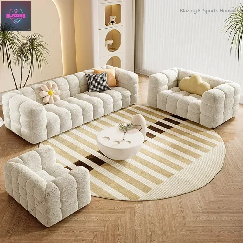 Nordic Luxury Puff Sofa Relaxing Comfortable Modern Designer Sofa Single Elegant Soft Canape Salon De Luxe Home Furniture