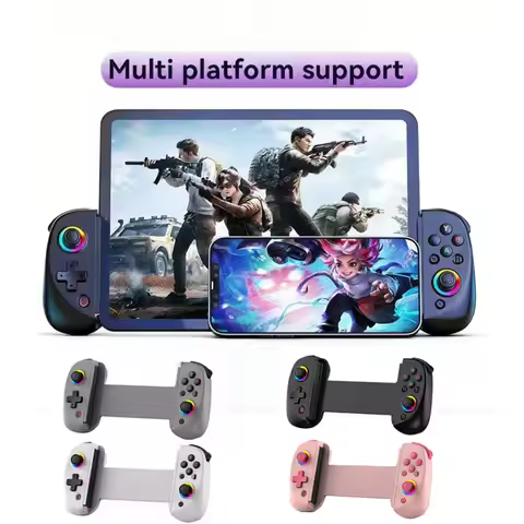 D8 Telescopic Bluetooth 5.2 Game Controller with Turbo 6-Axis Gyro Vibration Compatible with Android iOS PS3 PS4 Switch PC