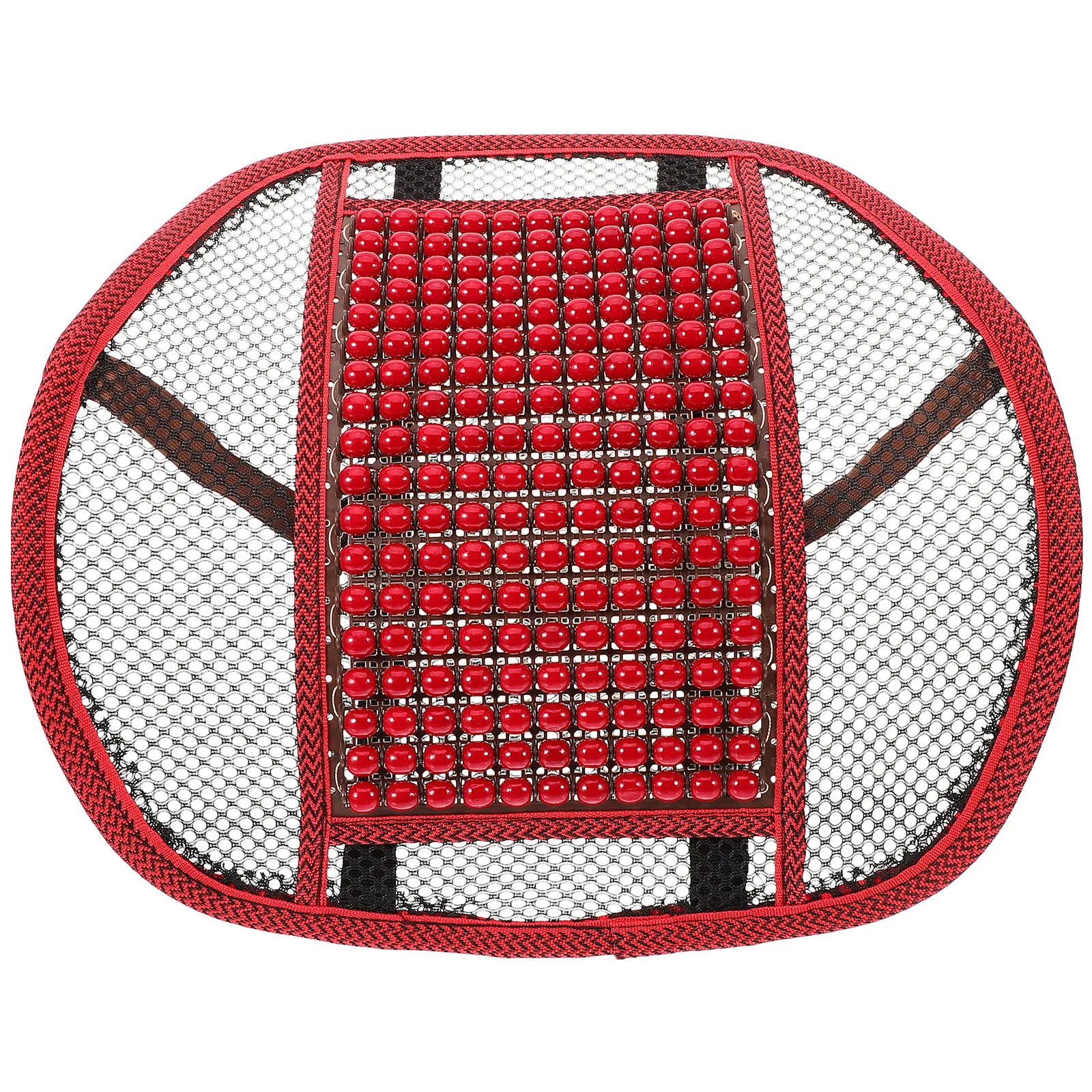 

Car Seat Lumbar Support Pad Wood Beads Breathable Back Waist Cushion for Driving Comfort Summer Breathable Pad