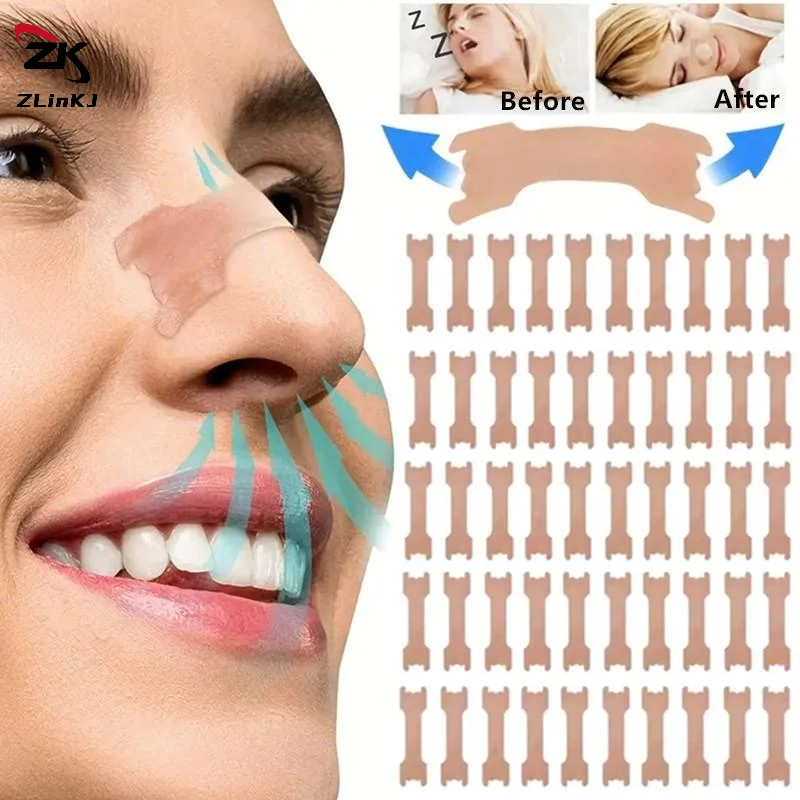 100/200pcs Breath Nasal Strips Anti-Snoring Nose Patches Improve Sleeping Health Product Stop Snoring Easier Sleep Aid Device