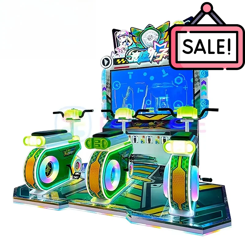 Wholesale Arcade Coin Operated Kids Video Bike Riding Game Machine 2 Players Bike Racing Simulator Custom