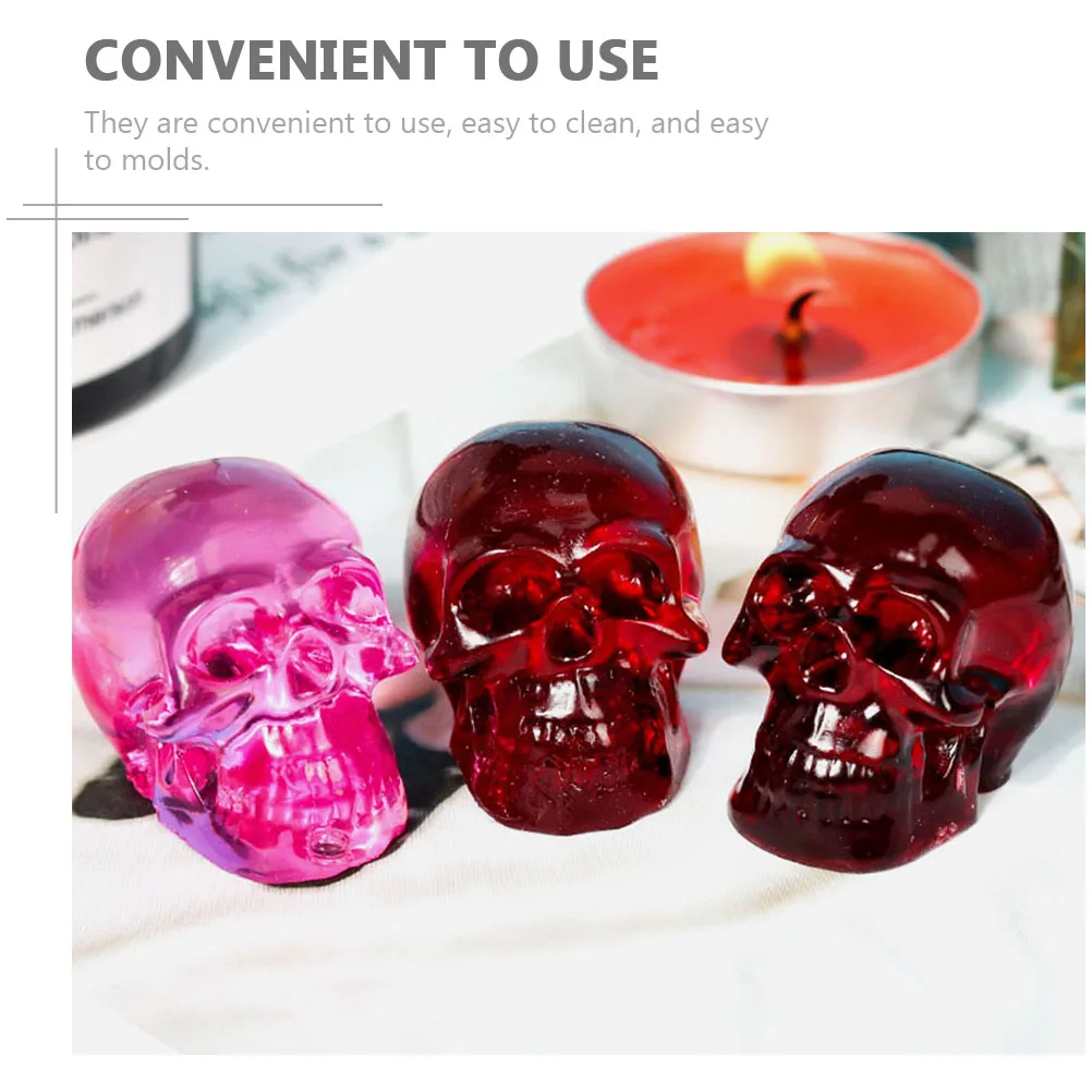 

6 Pcs Skull Silicone Mold Head Mould Molds Crafts Manual Silica Gel Resin Casting DIY Epoxy