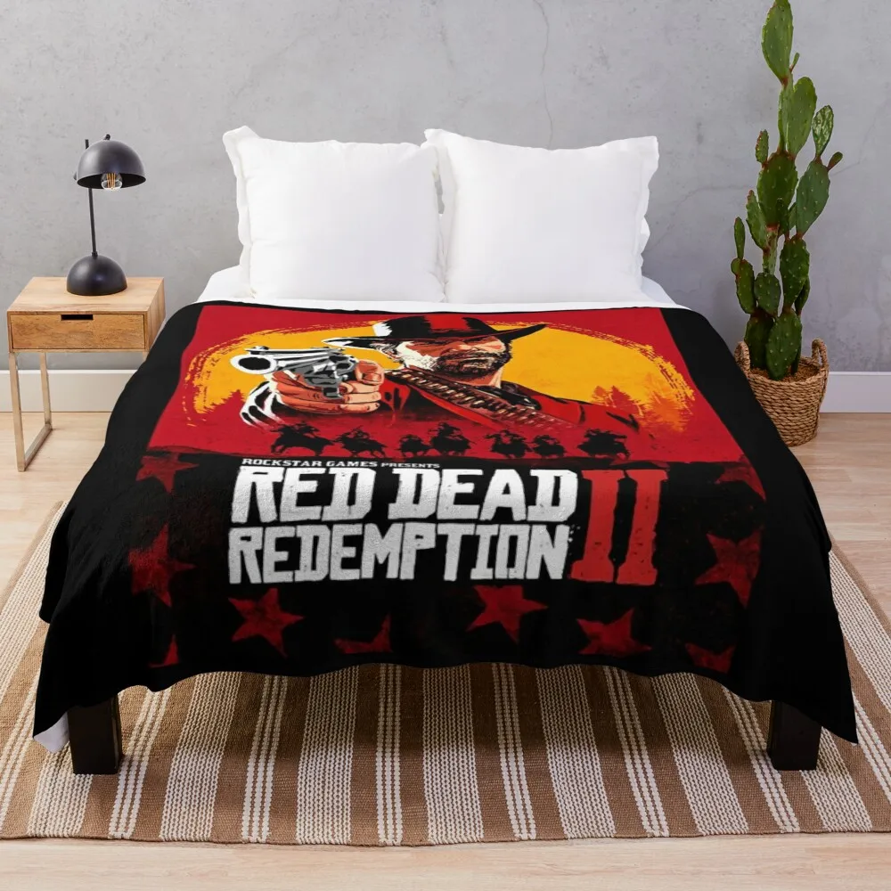 Red Dead Redemption II Rockstar Games Throw Blanket Retros anime sofa bed Blankets