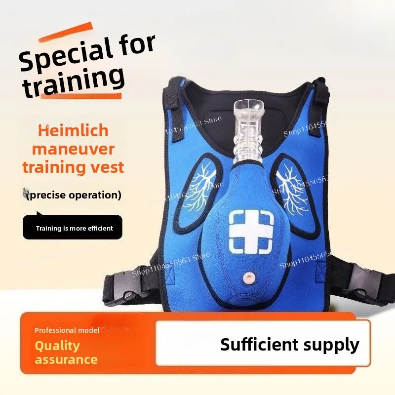 Equipo de Entrenamiento de Primeros Auxilios, Chaleco de Entrenamiento Heimlich para Niños, Entrenador de Rescate de Obstrucción de las Vías Respiratorias