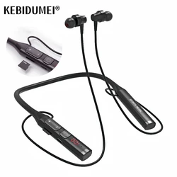3 in 1 Bluetooth 5.0 Sports Wireless Earphones Neckband Magnet HIFI Stereo Headset Support MP3 Player FM Radio TF Card With Mic