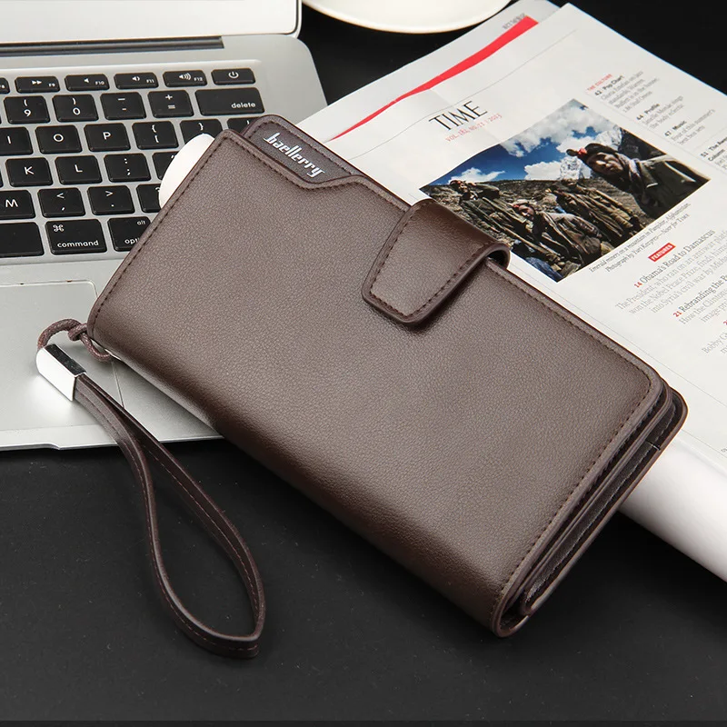 Wallets & Holders Purse  Casual Men's Wallet Long Carrying Bag 3 Discount Wallet Multifunctional Handbag Men's Mobile Phone Bag
