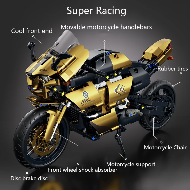 V4s Motorrad-Bausatz, Super-Rennmodell mit Ausstellungsständer, STEM-Spielzeug für Erwachsene und Jugendliche, perfekte Weihnachtsgeschenke – Detail 31