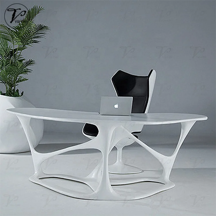 ✿q Commercial Fiberglass Modern Hollow Design Executive Table Staff Work Table Office Desk