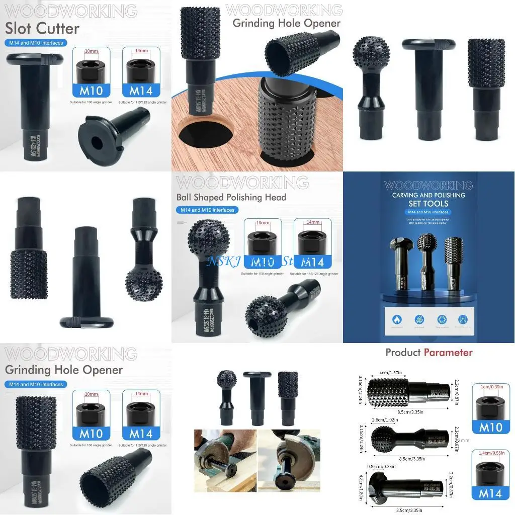 L8RC długotrwały obróbka drewna stalowa stalowa rotacyjna burr gnicia Styp Skuteczność szlifowania Wygodna uchwyt 10 mm/14 mm