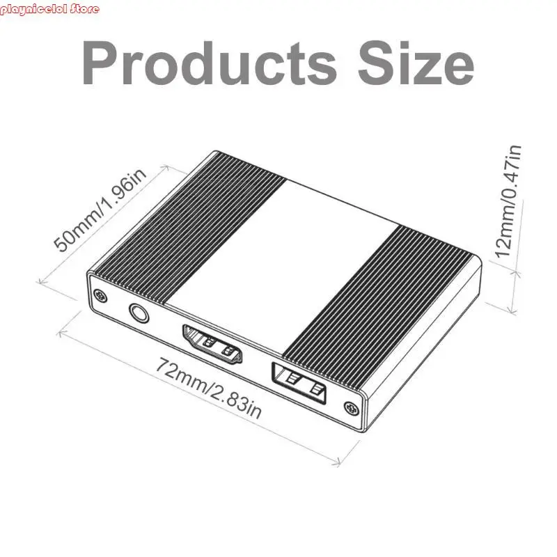 E8BA Multiports HDTV Sound Sound Sync Screen Adapter for Office Home Travel Use