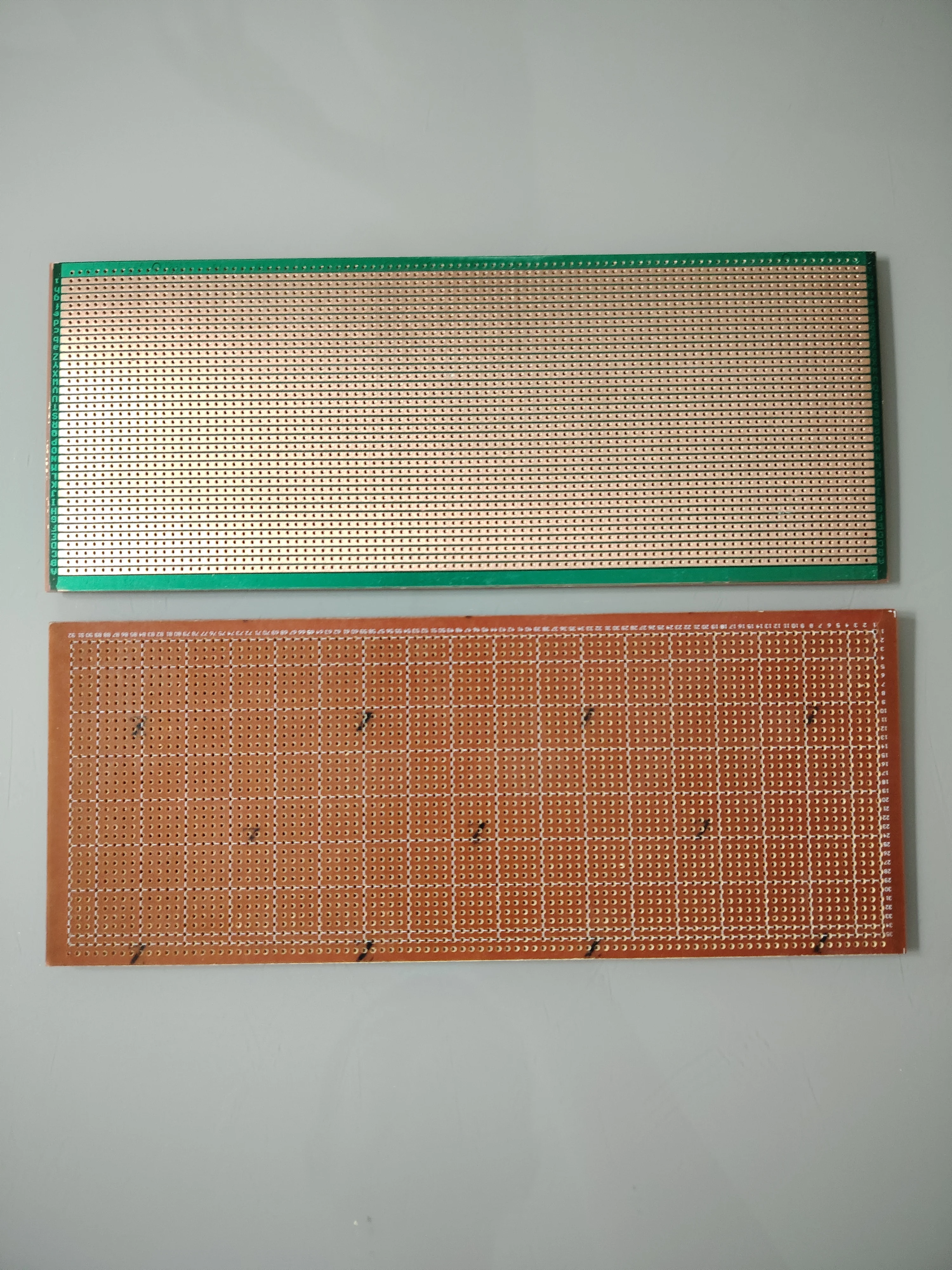 2pcs 10x24.5cm Stripboard Veroboard Breadboard Single Side pitch 2.54mm bakelite experiment circuit board PCB