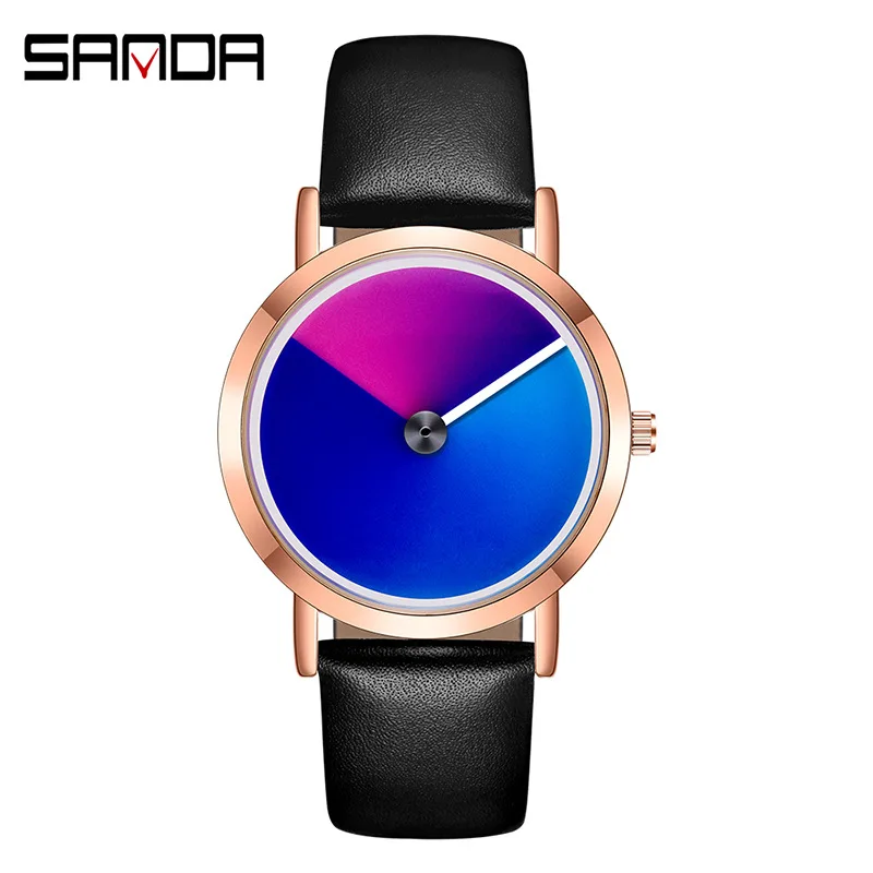 

SANDA Fashion Special Quartz Watch Creative Dial Outdoors Sports Wristwatch Life Waterproof Gift Watches for Lovers 1031