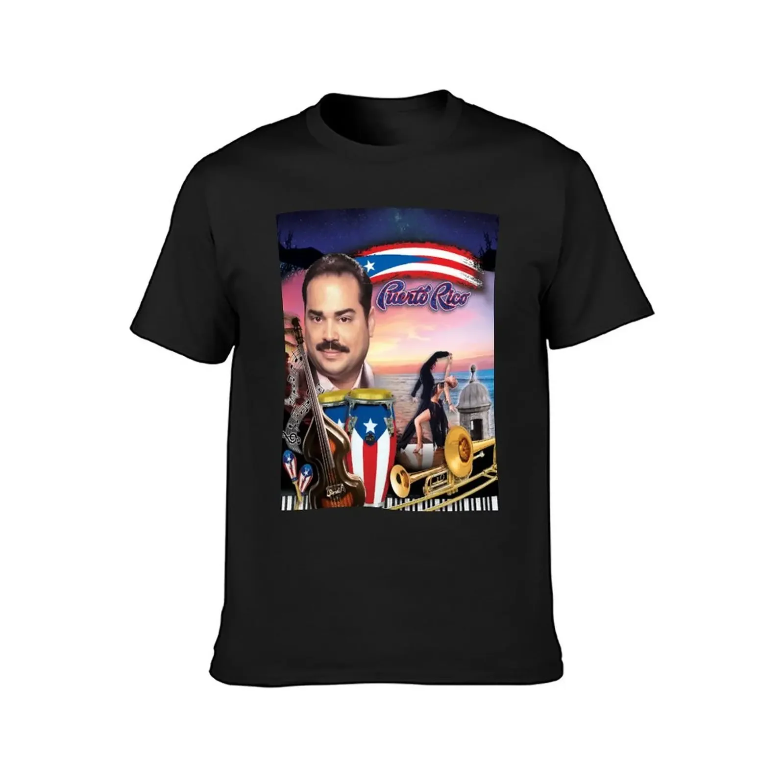 Gilberto Santa Rosa, Puerto Rico T-Shirt plus size tops Blouse Short sleeve tee plain t shirts men