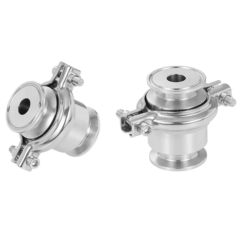 SS304 SS316 Sanitary Check Valve One-way Non-return Valve OD 19-63mm Ferrule 50.5 64mm for Food Beer Water Oil Pipe Fitting
