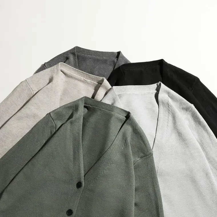 

Мужской свободный кардиган-свитер с V-образным вырезом, повседневная верхняя одежда для осени и зимы, уличный стиль, для подростков, из полиэфирного волокна